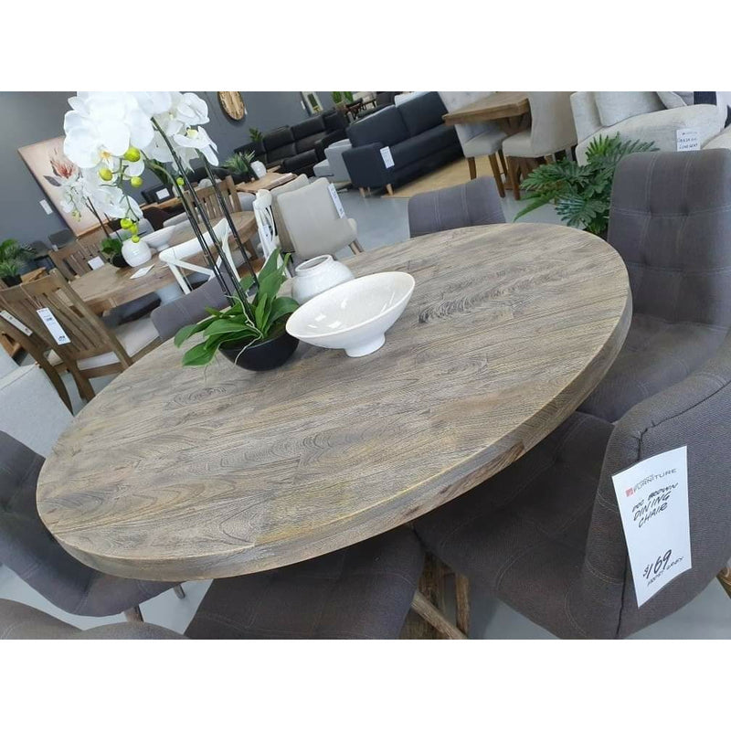 DINING TABLE Round Table 1400 / Natural Mango-Timber Wellington - Round Dining Table